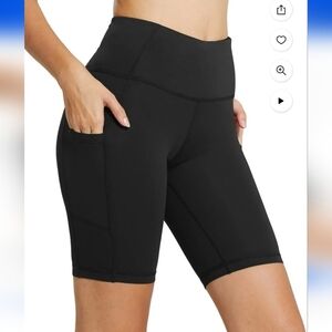 NWT Baleaf Black High-Waisted Bike Shorts ~sz M
